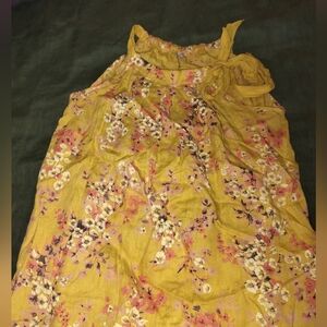 Bellambria Yellow Floral Linen Dress